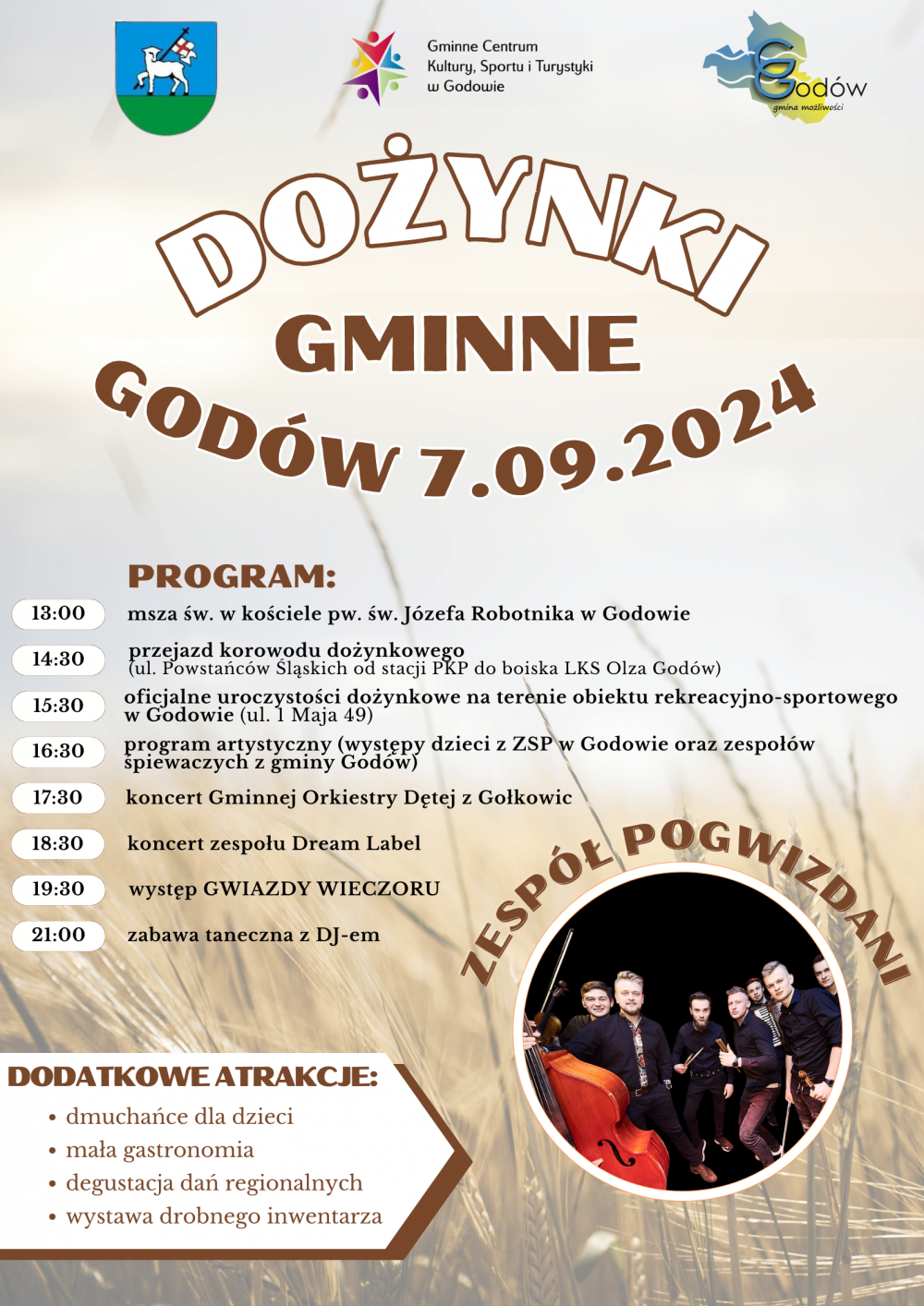 Plakat Dożynki w Gminie Godów 2024